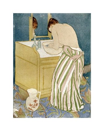 Woman Bathing by Mary Cassatt art print