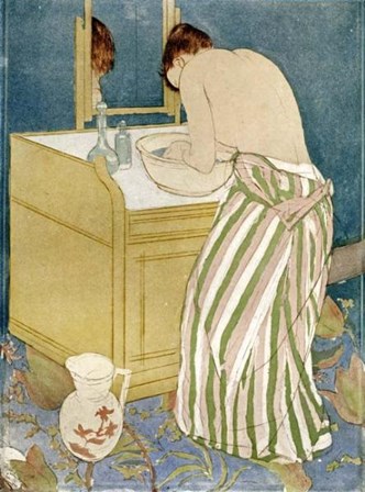 Woman Bathing by Mary Cassatt art print