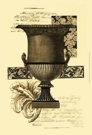 Custom Transitional Sepia Urn I art print