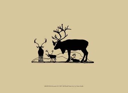 Elk Silhouette II art print