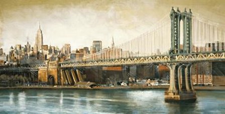 Manhattan Bridge View by Sid Daniels art print