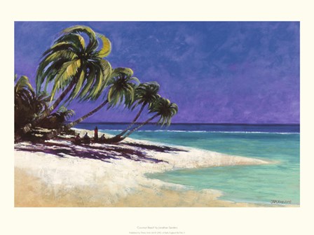 Coconut Beach by Jonathan Sanders art print