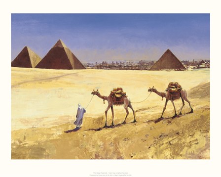 The Great Pyramids - Cairo by Jonathan Sanders art print