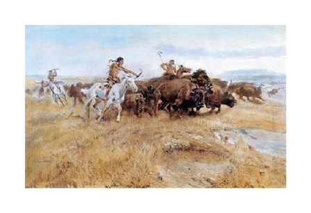 Buffalo Hunt by Charles M. Russell art print