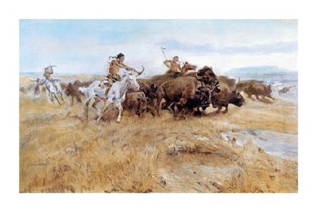 Buffalo Hunt by Charles M. Russell art print