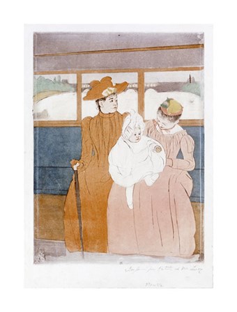 In The Omnibus by Mary Cassatt art print