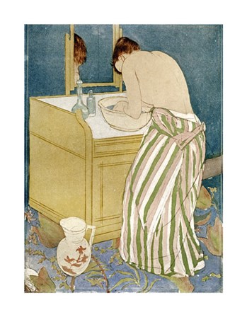 Woman Bathing by Mary Cassatt art print