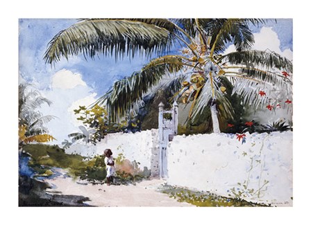 A Garden In Nassau by Winslow Homer art print