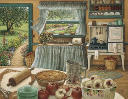 Apple Pie Harvest by Janet Kruskamp art print