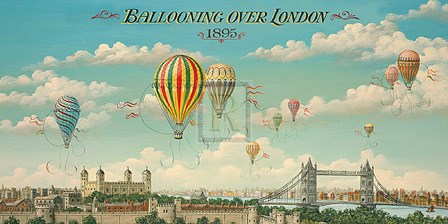 Ballooning Over London by I. Lane art print