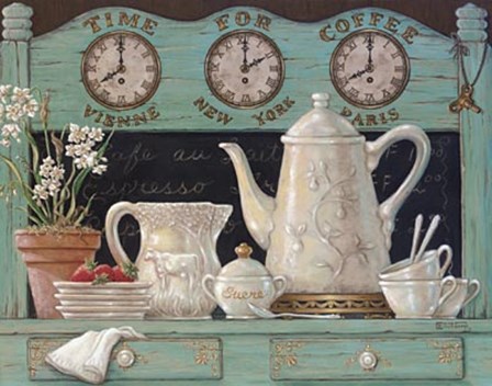 Time For Coffee by Janet Kruskamp art print