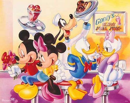 Mickey &amp; Friends: Goofy&#39;s Soda Shop by Walt Disney art print