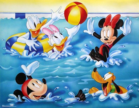 Mickey &amp; Friends: Pool Games by Walt Disney art print