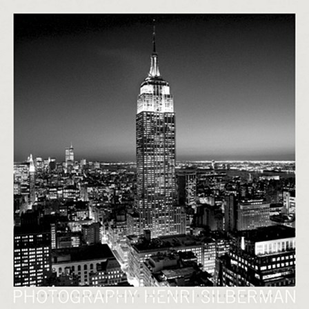 Empire State Building at Night by Henri Silberman art print