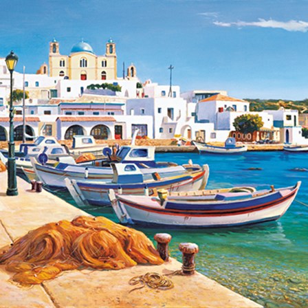 Porticciolo mediterraneo by Adriano Galasso art print