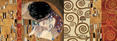 Klimt Deco (The Kiss) by Gustav Klimt art print