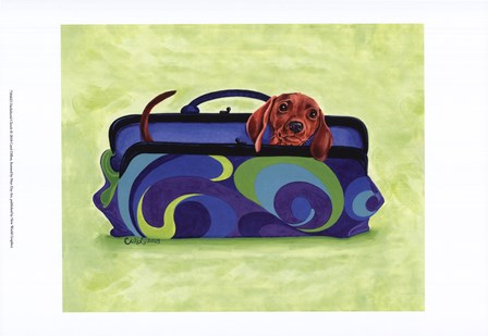 Daschund Clutch by Carol Dillon art print