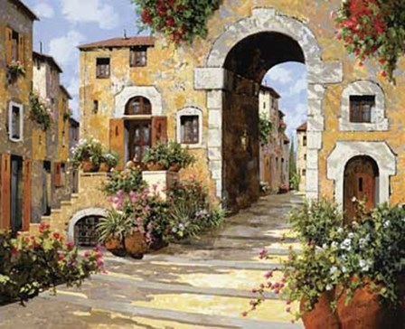 L&#39;entrata al Borgo by Guido Borelli art print