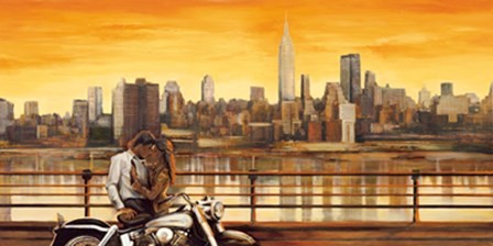 Lovers in New York by Edoardo Rovere art print