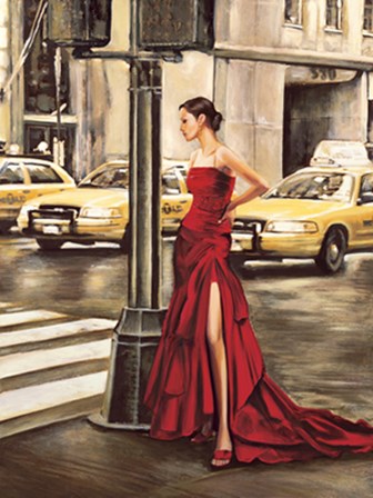 Woman in New York by Edoardo Rovere art print