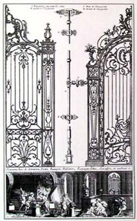 Ornamental Gates II by J. F. Blondel art print