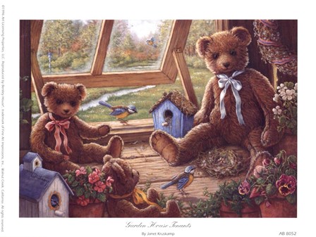 Garden House Tenants by Janet Kruskamp art print