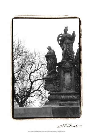 Charles Bridge in Morning Fog III by Laura Denardo art print