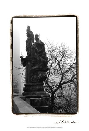 Charles Bridge in Morning Fog IV by Laura Denardo art print