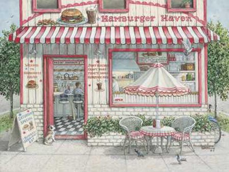 Hamburger Haven by Janet Kruskamp art print