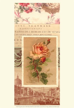 Vintage Rose Panel I by Gillian Fullard art print