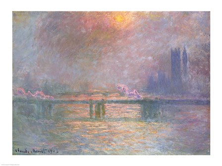 The Thames with Charing Cross bridge, 1903 by Claude Monet art print