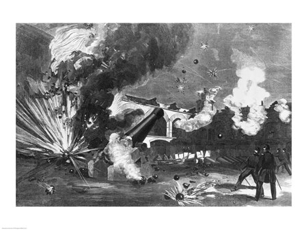 The Interior of Fort Sumter During the Bombardment, 12th April 1861 art print