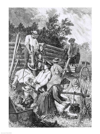Building the Log-Cabin art print