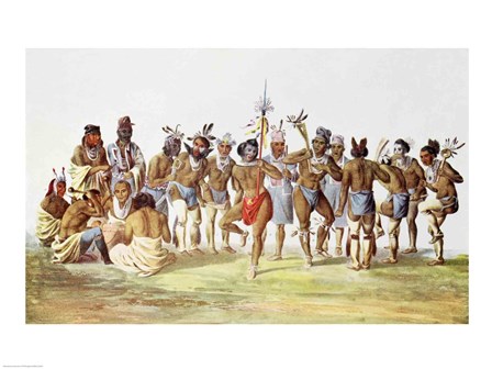 War Dance of the Sauks and Foxes art print