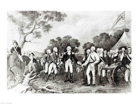 The Surrender of General Burgoyne Saratoga, New York, 17th October 1777 art print
