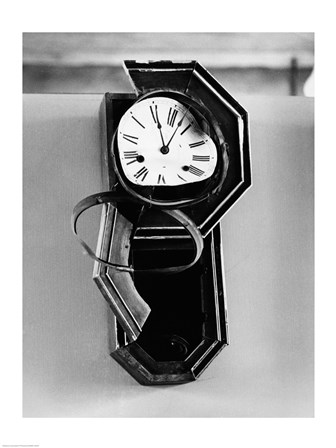 Clock from Nagasaki, stopped at 11:02 AM, August 9, 1945 at the moment of the Atomic Bomb explosion,  Nagasaki, Japan art print