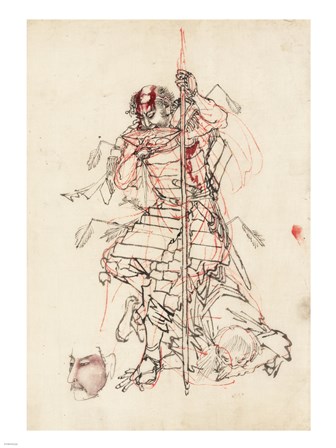 Samurai Sketch art print