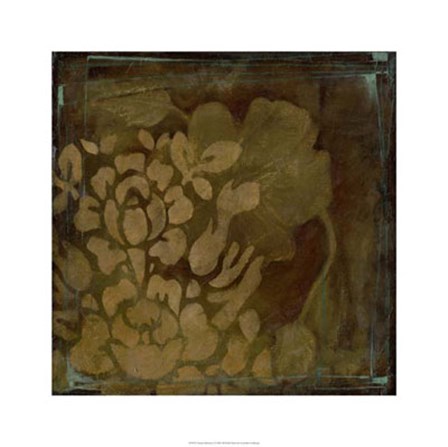 Damask Silhouette I by Jennifer Goldberger art print