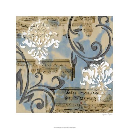 Notes &amp; Scrolls I by Jennifer Goldberger art print