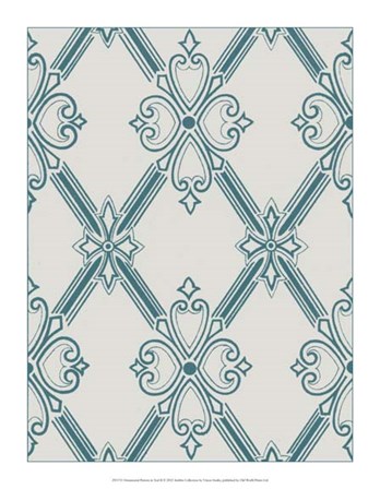 Ornamental Pattern in Teal II by Vision Studio art print