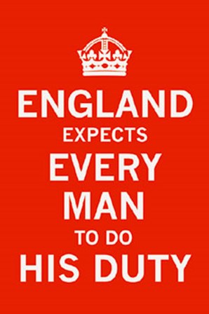 England Expects... by The Vintage Collection art print