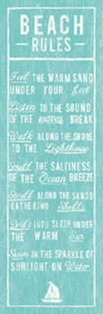 Beach Rules by The Vintage Collection art print