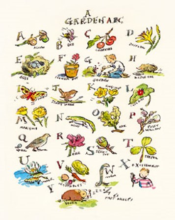 A Garden ABC by Claire Fletcher art print