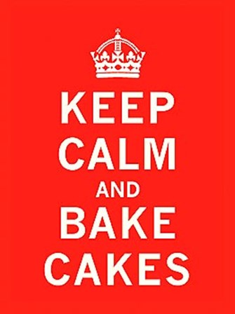 Keep Calm, Bake Cakes by The Vintage Collection art print