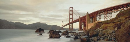 Low angel view of Golden Gate Bridge by Panoramic Images art print