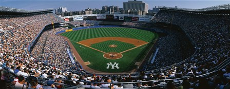 High angle view of a baseball stadium, Yankee Stadium, New York City, New York State, USA by Panoramic Images art print