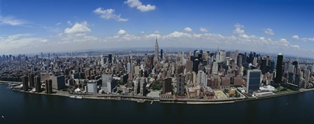 Aerial view of a city, Manhattan, New York City, New York State by Panoramic Images art print