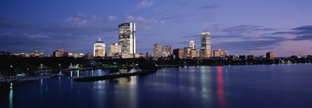Buildings On The Waterfront At Dusk, Boston, Massachusetts, USA by Panoramic Images art print