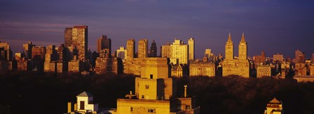 Sun reflecting off buildings in Manhattan, New York City by Panoramic Images art print