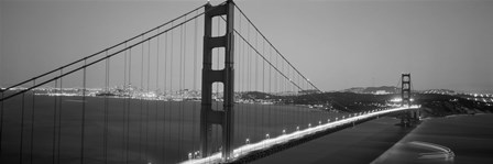 Golden Gate Bridge (black and white), San Francisco, California by Panoramic Images art print